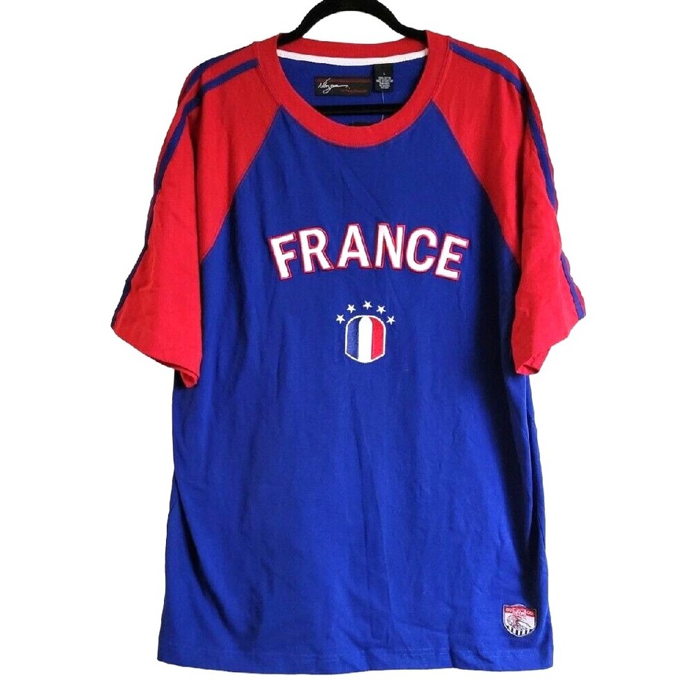 France Football Soccer Mens Logo Jersey size L NWT